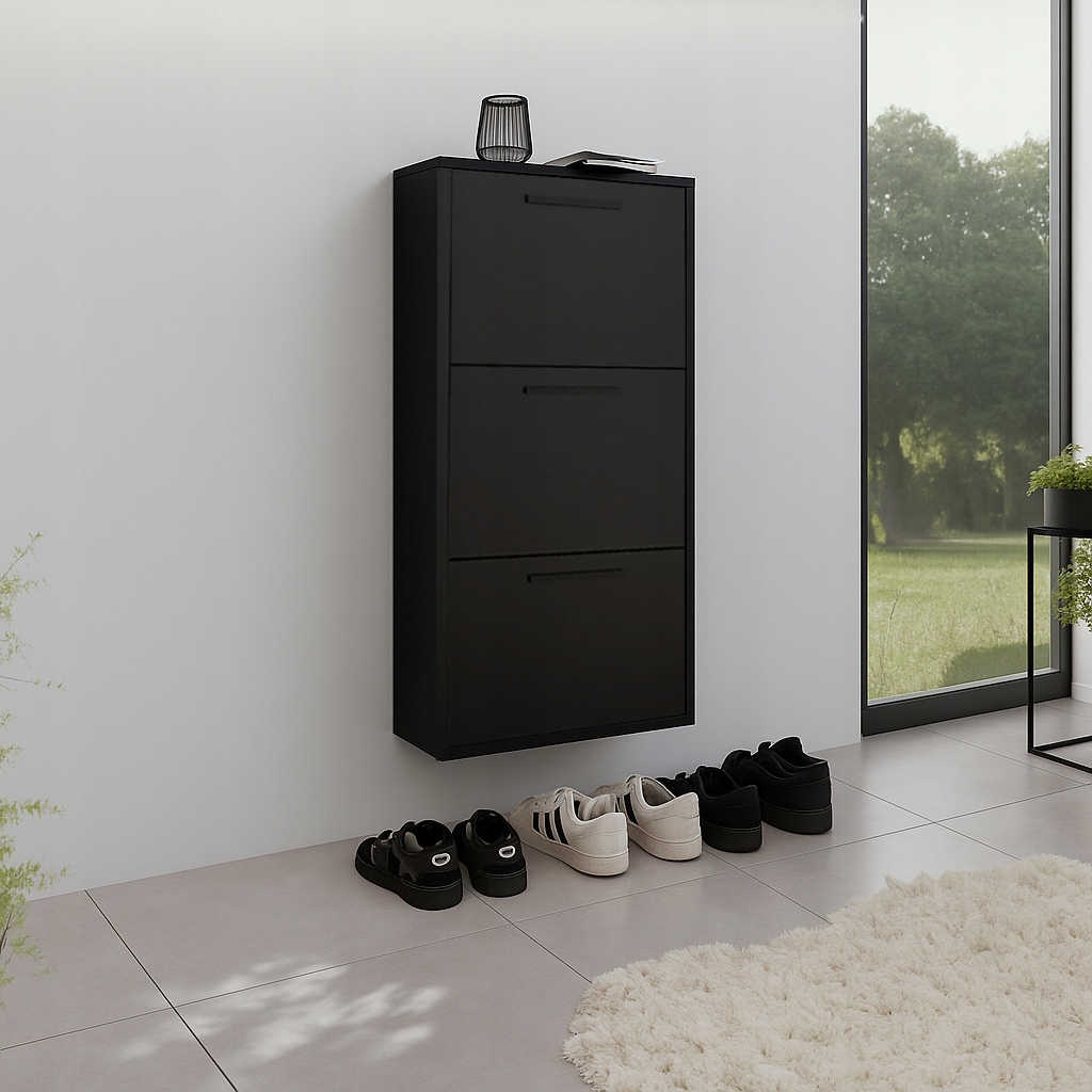 Botník s výklopným závěsem Jasper Mini, černá