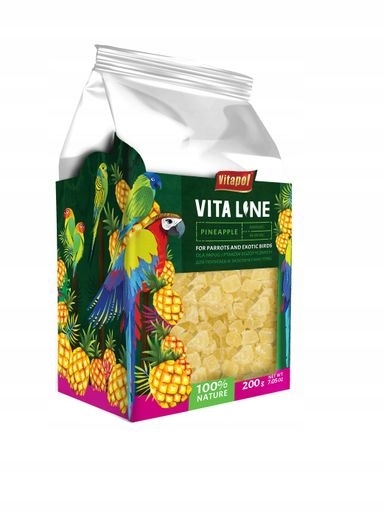 Levně 4 x Vitapol Vitaline Ananas pro papoušky a ptáky 200 g