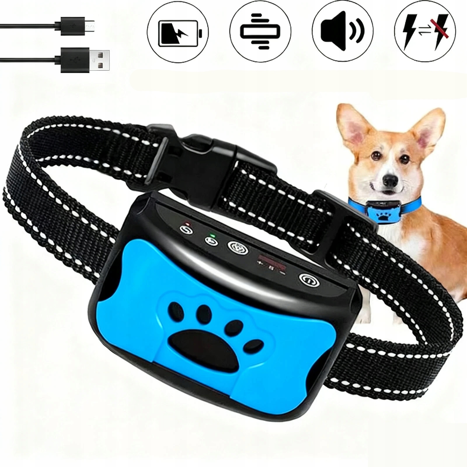 Elektrický Protištěkací Obojek Pro Psa S Utišujícím Účinkem, Účinný, Automatický