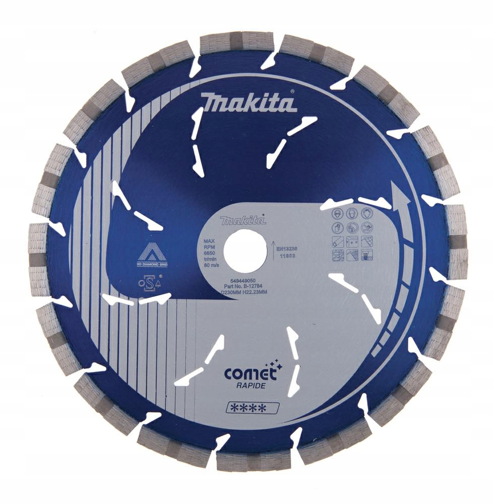 Makita Diamantový Kotouč 230x22,23 mm Segment (na Sucho) Beton, Cihla