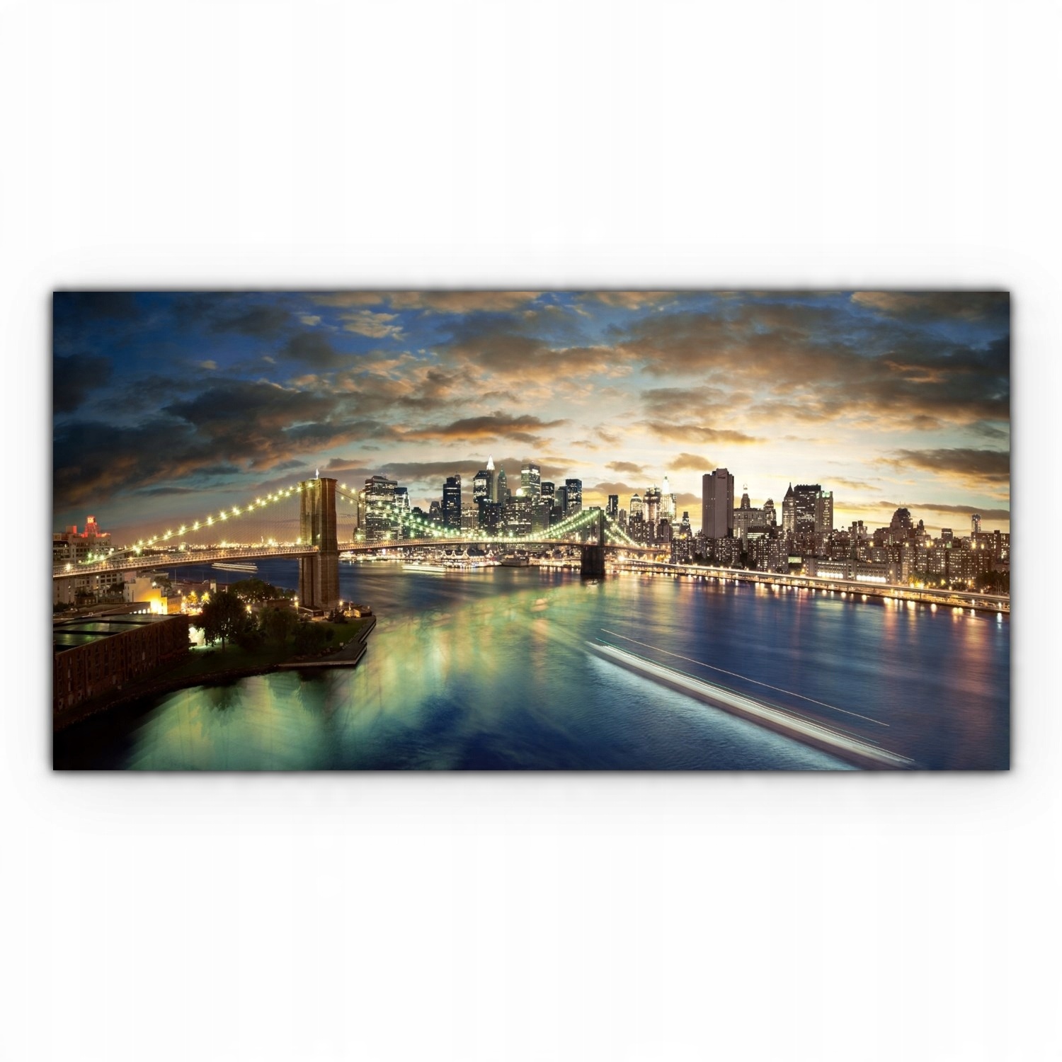 

Nowoczesny Canvas 140x70 Nowy York Zachód Słońca