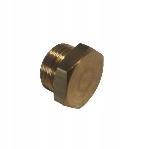 

Mosiężny Korek 3/8'' Cala Wkręcany Zaślepka DN10