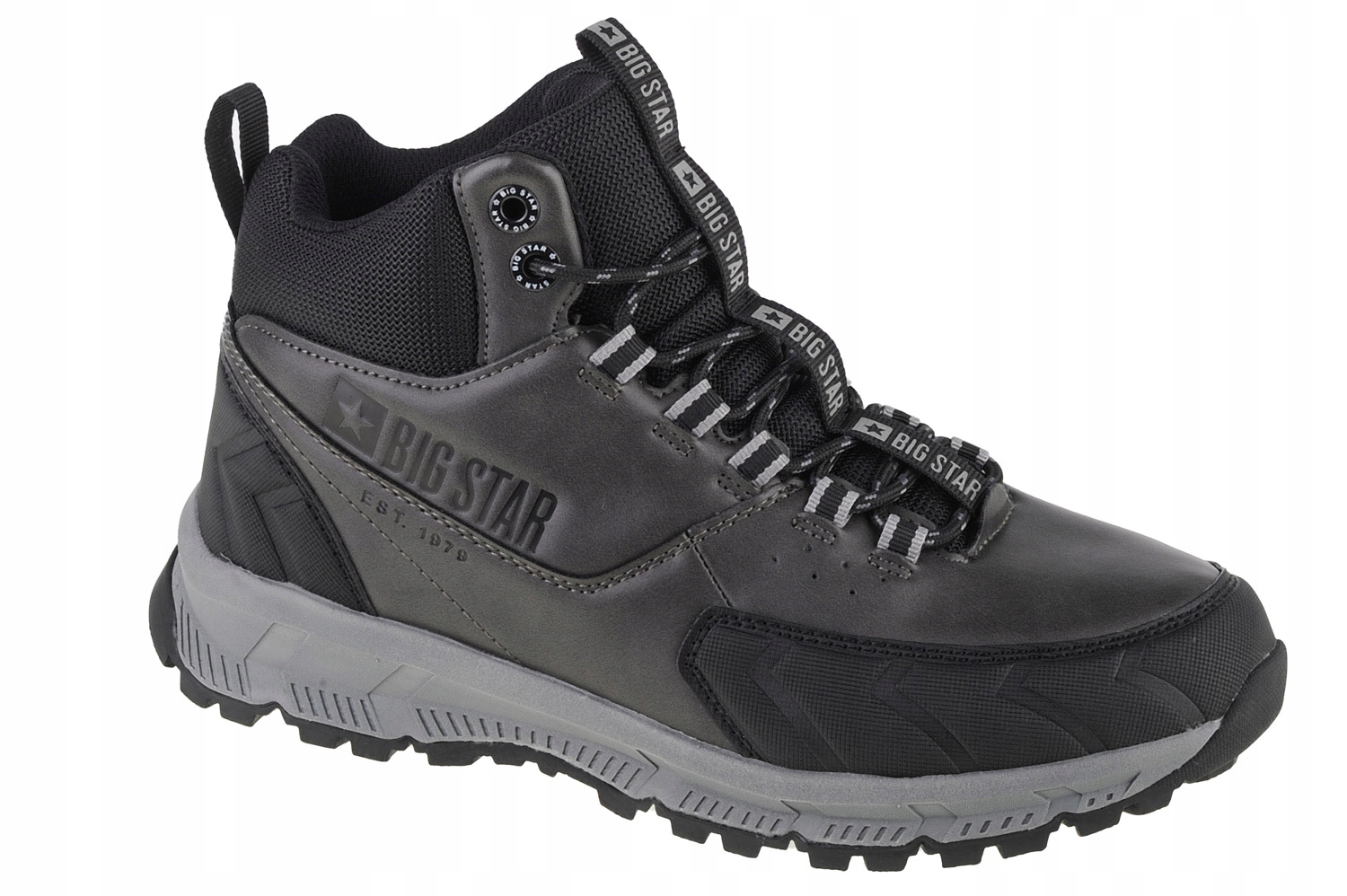 Big Star Trekkingové Boty [44] Pánské trekové boty šedé barvy