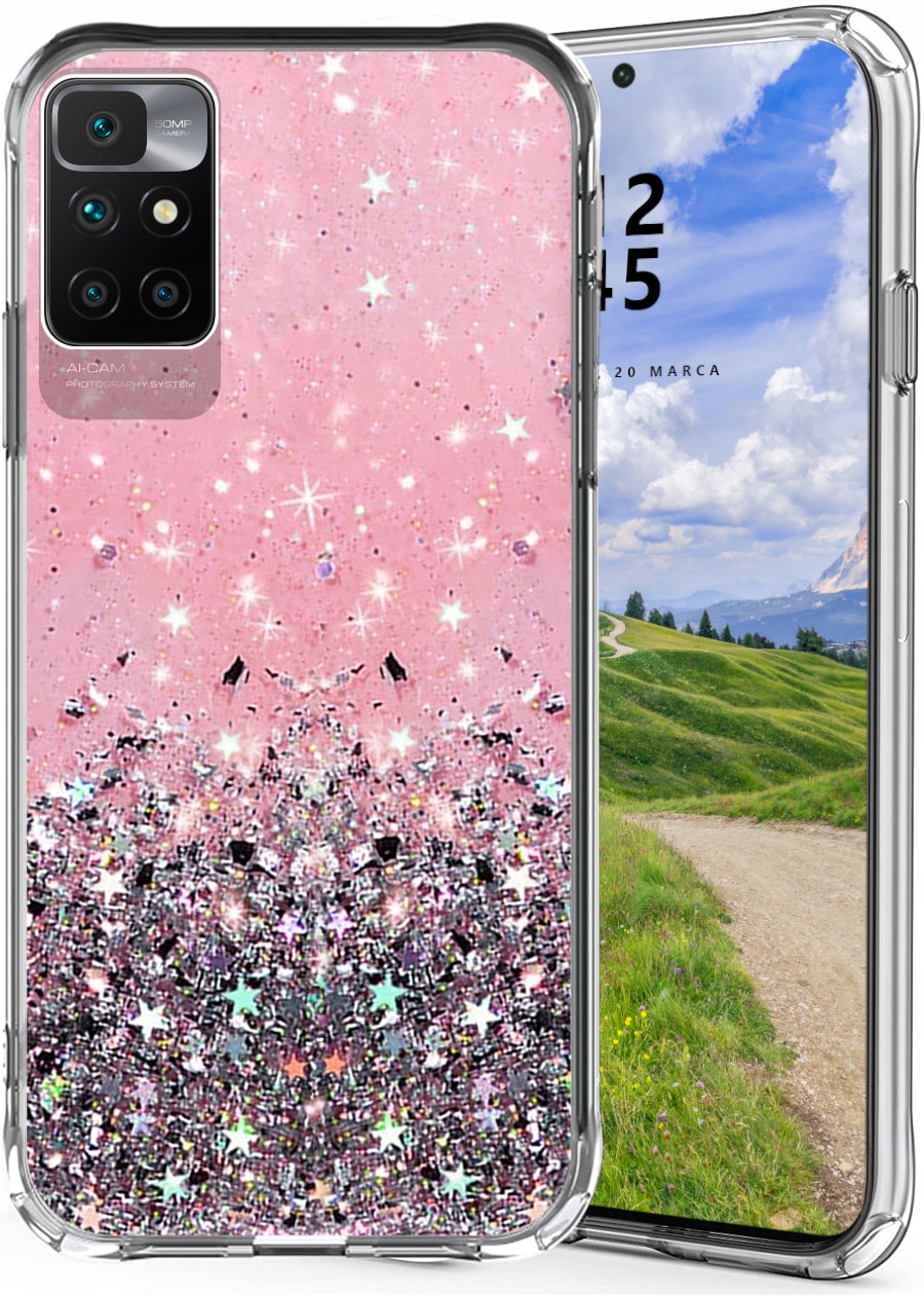 

Etui do Redmi 10 2022 Glitter Case Brokat Szkło