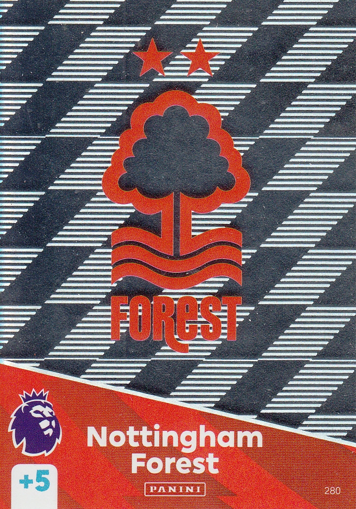 Premier League 2025 Adrenalyn karta Club Crest Logo Nottingham Forest 280