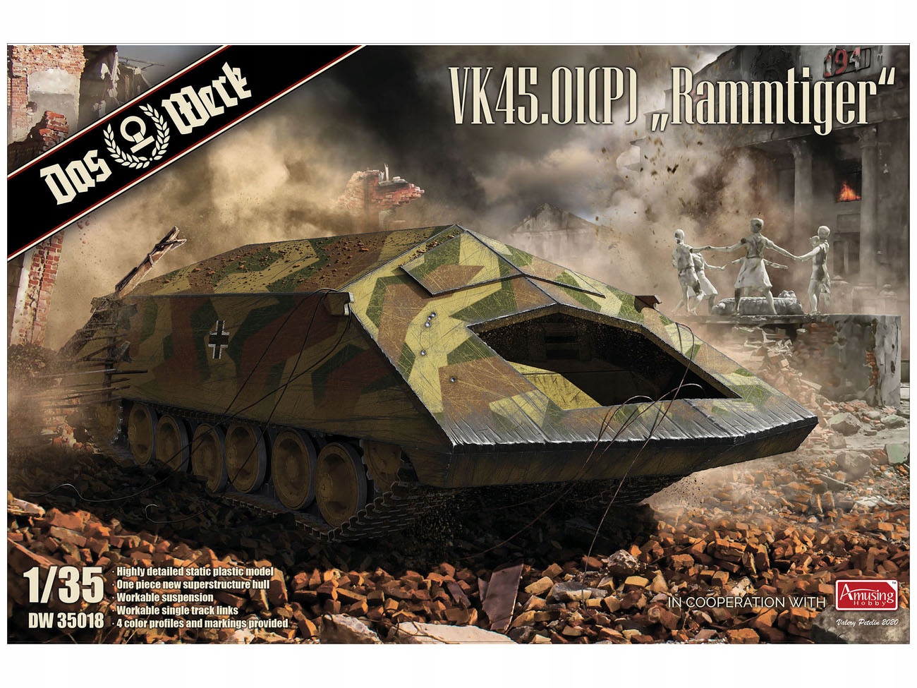 Vozidlo VK45.01(P) Rammtiger model DW35018 Das Werk