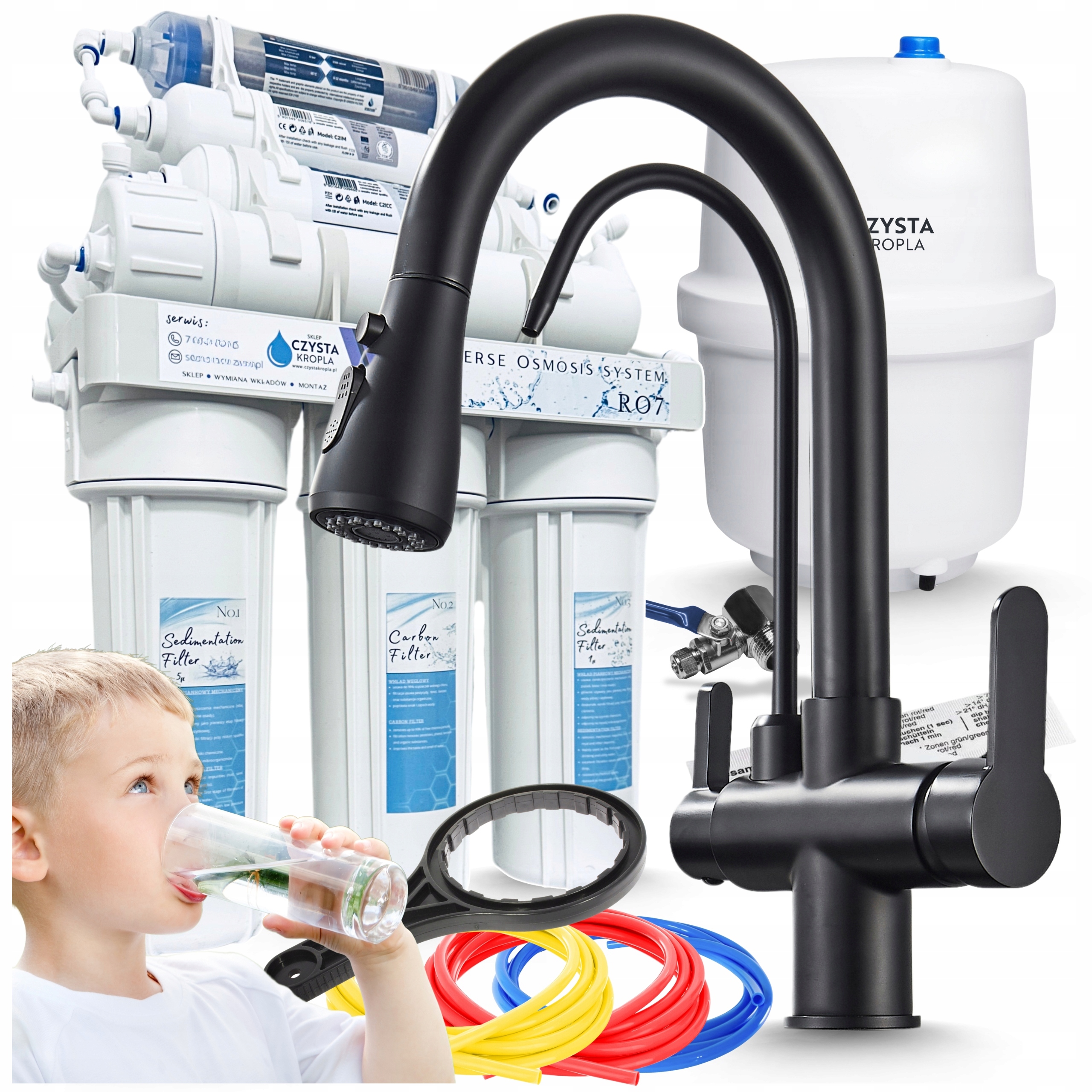 Filtr na vodu Kuchyňský podskříňový pod Dřez Kuchyňská baterie Atest Set