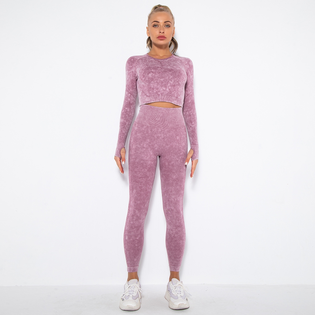 DAMSKI ZESTAW FITNESS 2-CZĘŚCIOWY JOGI JOGGING L Kolor dominujący inny