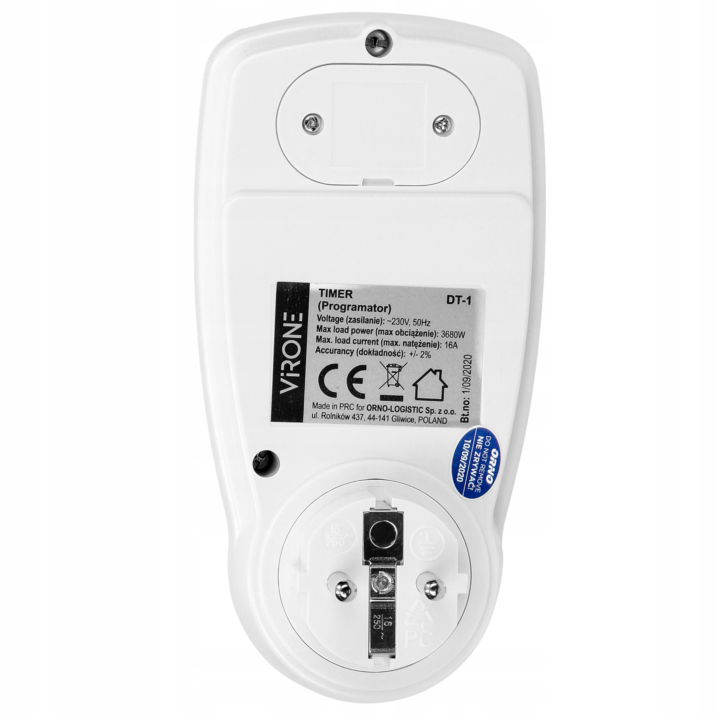 PROGRAMATOR CZASOWY WŁĄCZNIK WYŁĄCZNIK CYFROWY TIMER LCD HARMONOGRAM 7 DNI Model DT-1