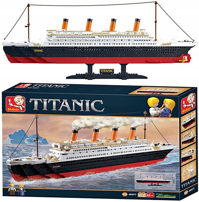 Loď Titanic 1012 Kostky loď letadlo pro děti auto destička figurky