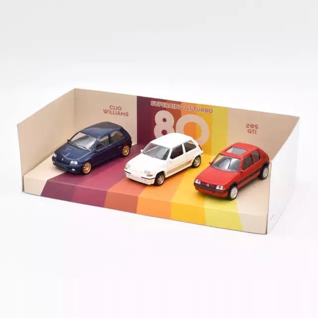 Norev Youngtimers set 3 ks (Renault Clio,Renault 5 GT,Peugeot 205) 1:43