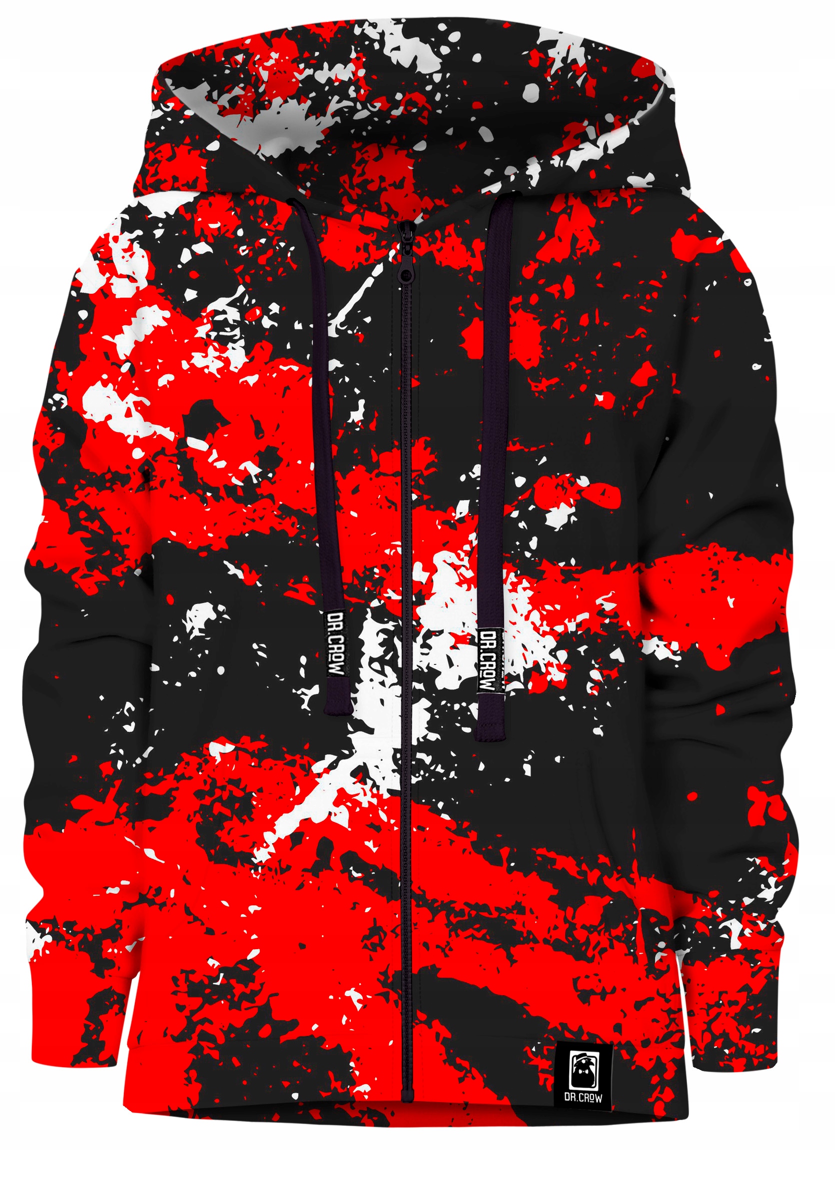 

Dziecięca Bluza Zamek Dr.crow Marble Black Red 146
