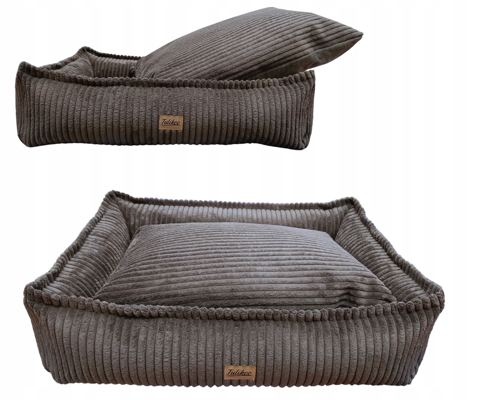 Legowisko dla Psa Sereno M Miękkie z wyjmowaną poduszką 60x45 cm Szary