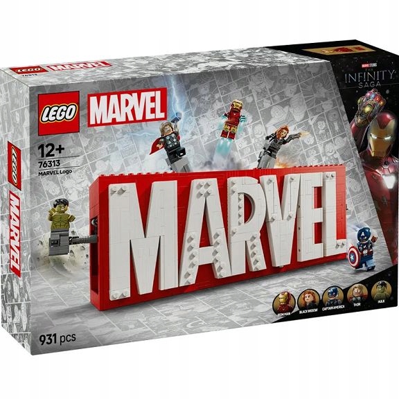 Lego Marvel Heroes Logo Marvel s minifigurkami 76313