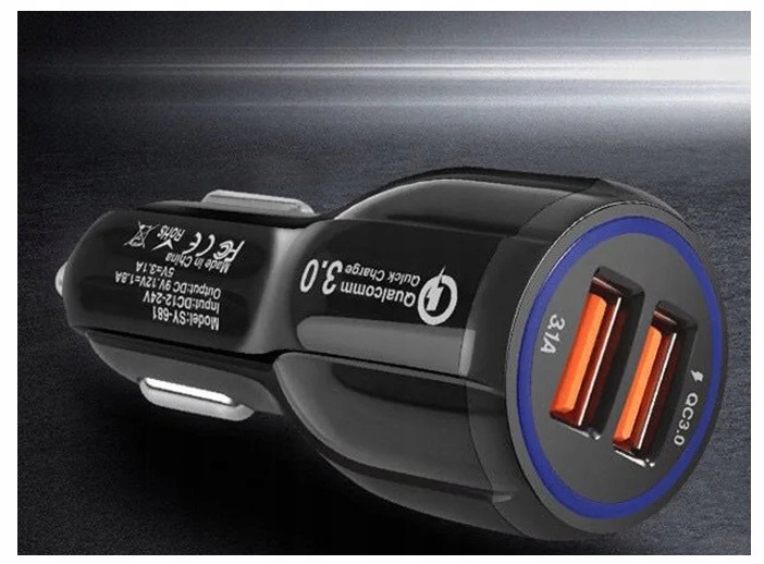MOCNA ŁADOWARKA SAMOCHODOWA ZASILACZ 2XUSB SZYBKIE ŁADOWANIE 3,1A Producent GSM-Hurt