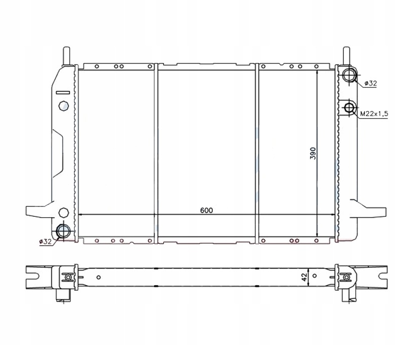 CHŁODNICA FORD SCORPIO 01.85- 1630715