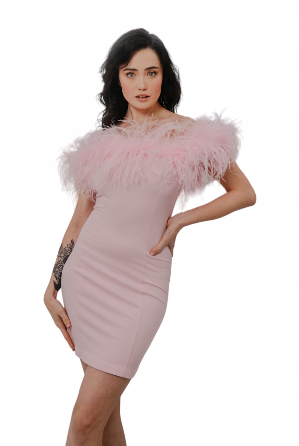 Šaty elegantní dámská večerní růžová, velikost S