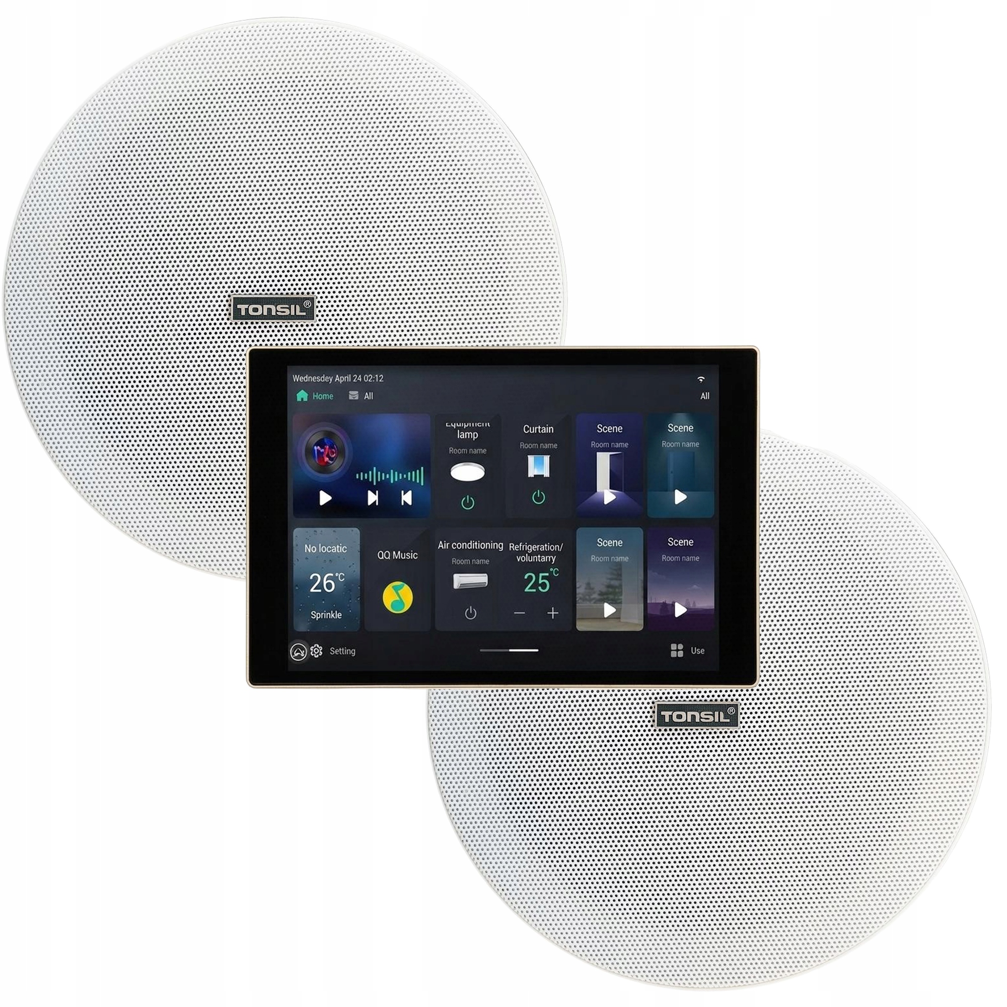 Tonsil Nástěnný přehrávač Android Zesilovač WS-90 2x reproduktor Zgsu 20P