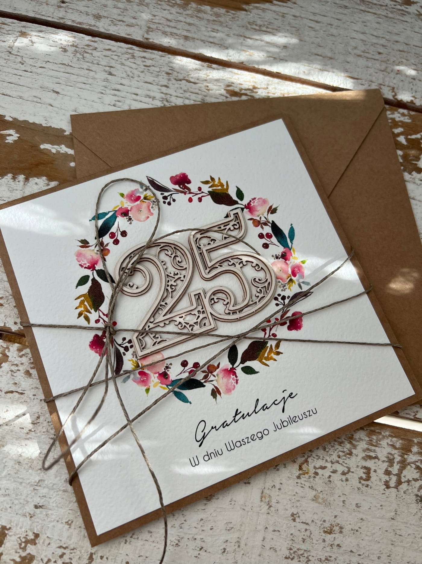 Unikátní ručně vyráběné přání k 25. výročí svatby nejkrásnější