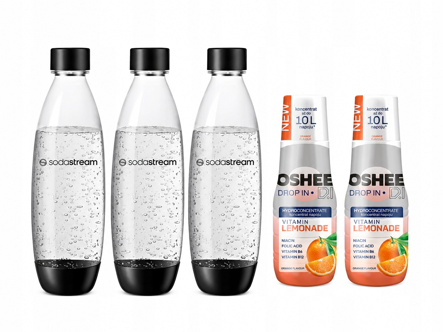 koncentrát Sirup Oshee DI x2 Lahve Do Saturatoru SodaStream Fuse 1L x3