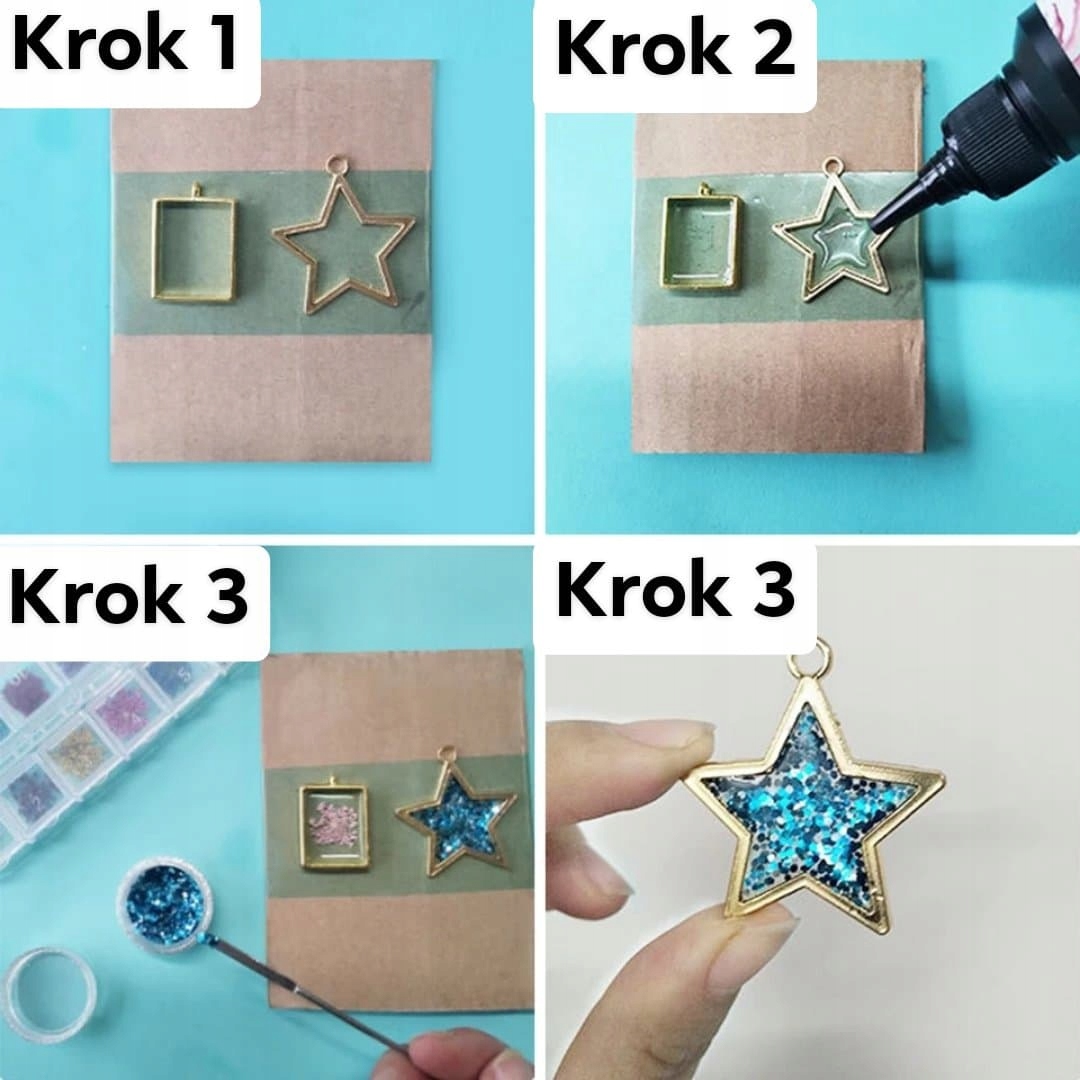 Żywica epoksydowa do biżuterii formy ZESTAW DIY SUSZONE KWIATY PIGMENT Marka inna