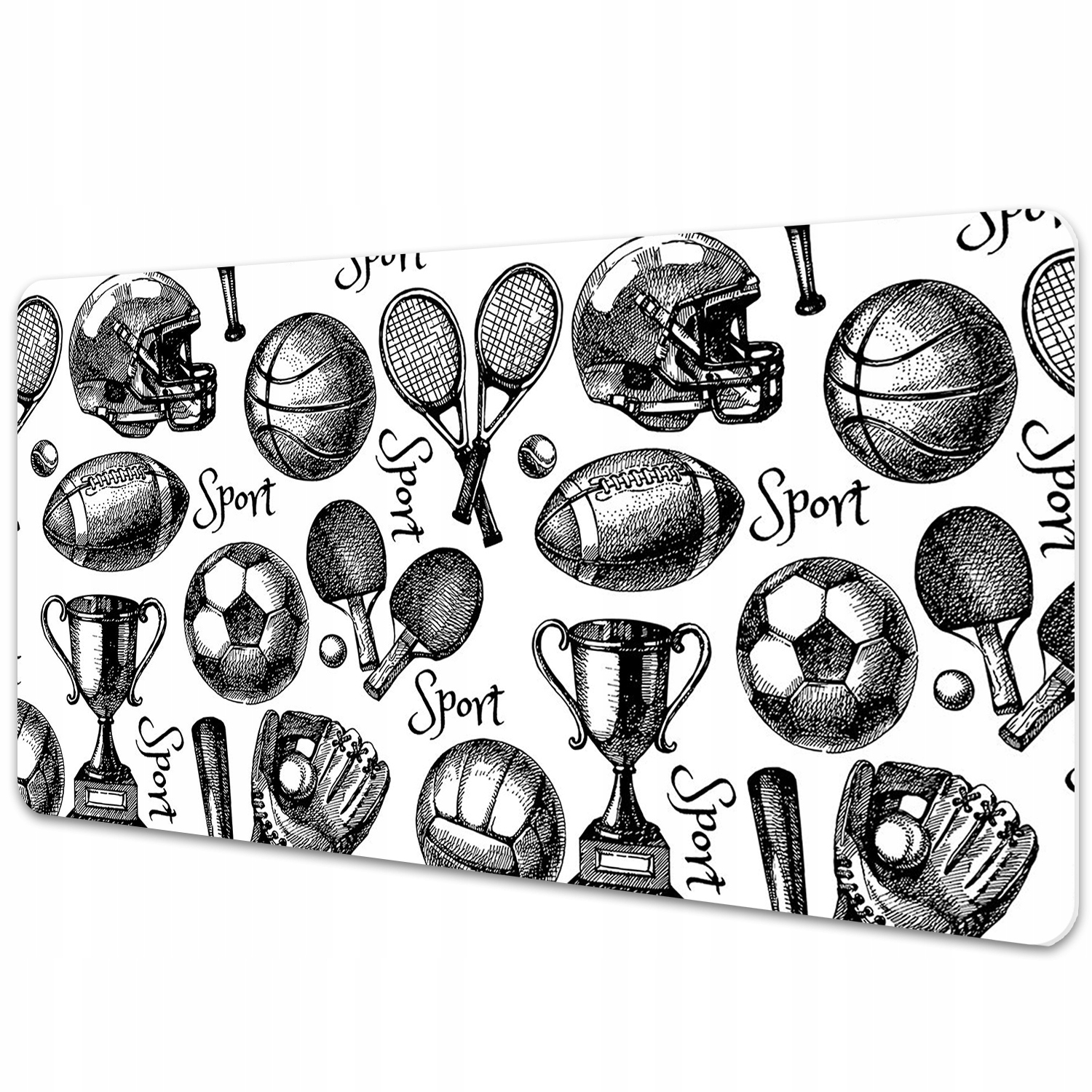 Ochronna mata na biurko Sportowe motywy 90x45 cm
