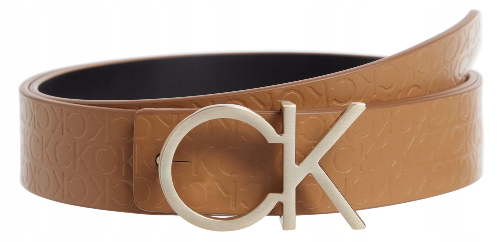 Calvin Klein pasek K60K610156 GA5 brązowy 95