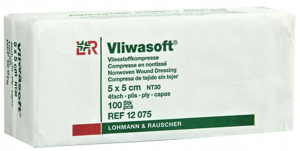 

L&r Vliwasoft 5 x 5cm, 100szt. niejałowe 4w