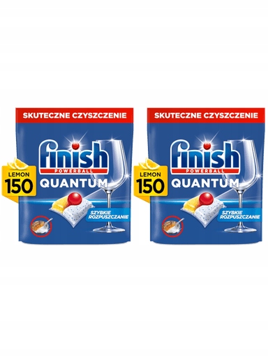 Levně 2 x kapsle do myčky nádobí Finish Quantum All in 1 Lemon 150 Ks