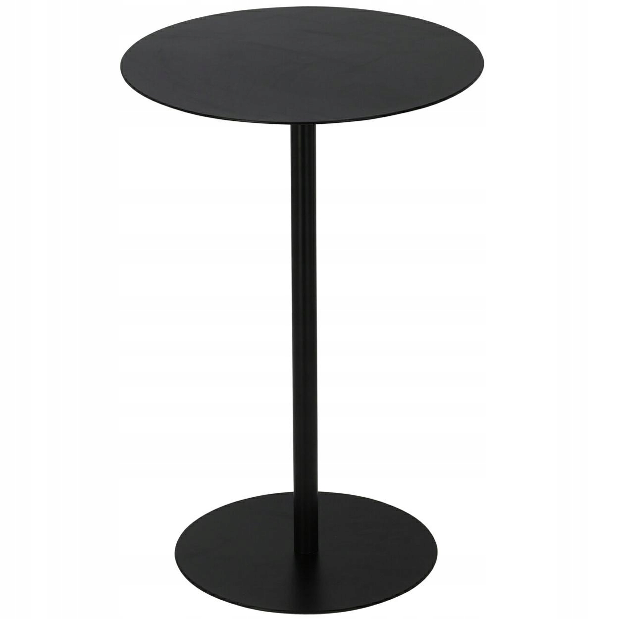 Boční konferenční stolek Pomocný pod notebook kovový Černý h53 cm Kulatý