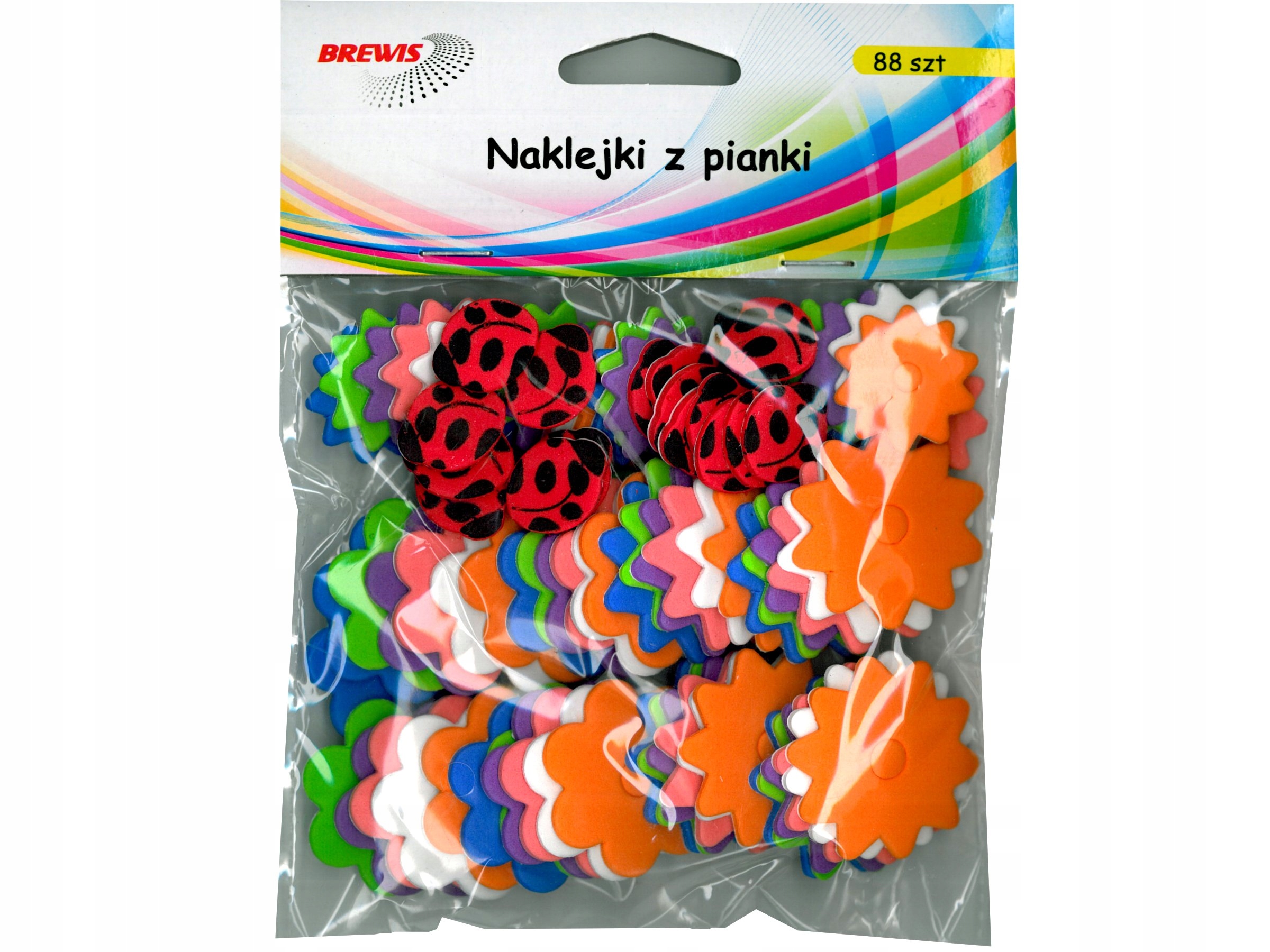 НАКЛЕЙКИ ИЗ ПЕНОПЛАСТА ЦВЕТЫ+БОЖЬИ КОРОВКИ PVC25