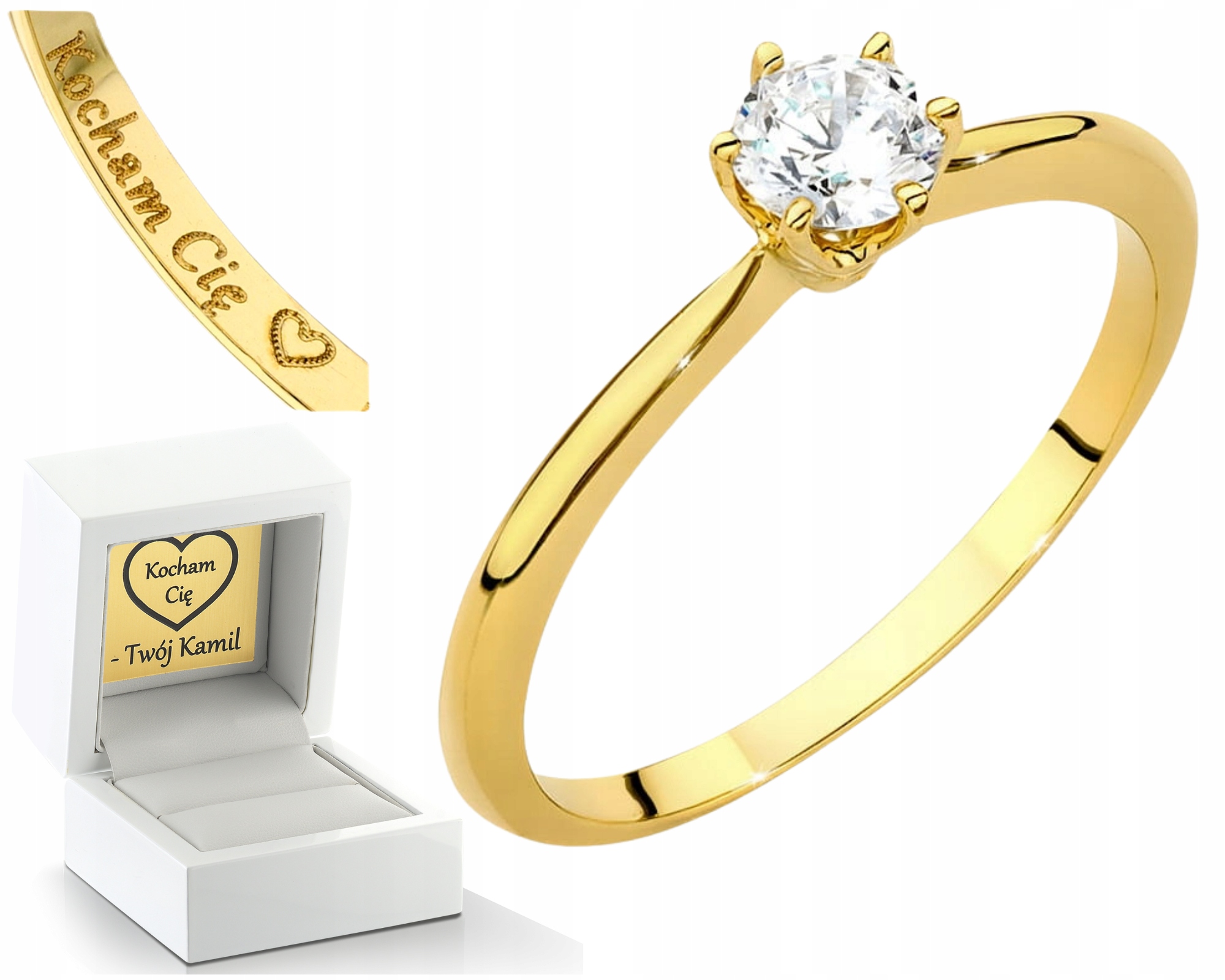 Zlatý Prstýnek Ryzost 585 S Laboratorním Diamantem Klasika Zásnub