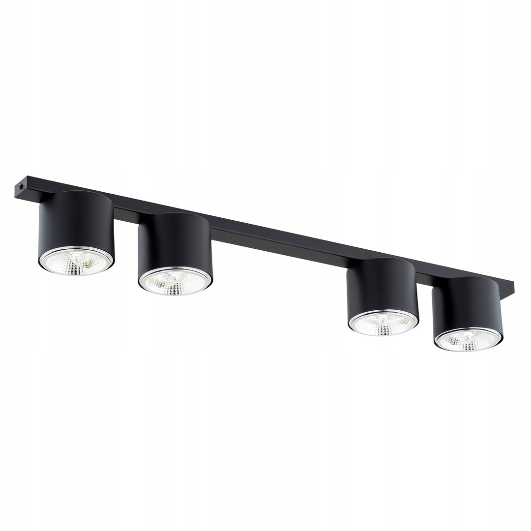 Stropní svítidlo čtyřnásobná černá minimalistická lišta 90 cm 4 body Emibig