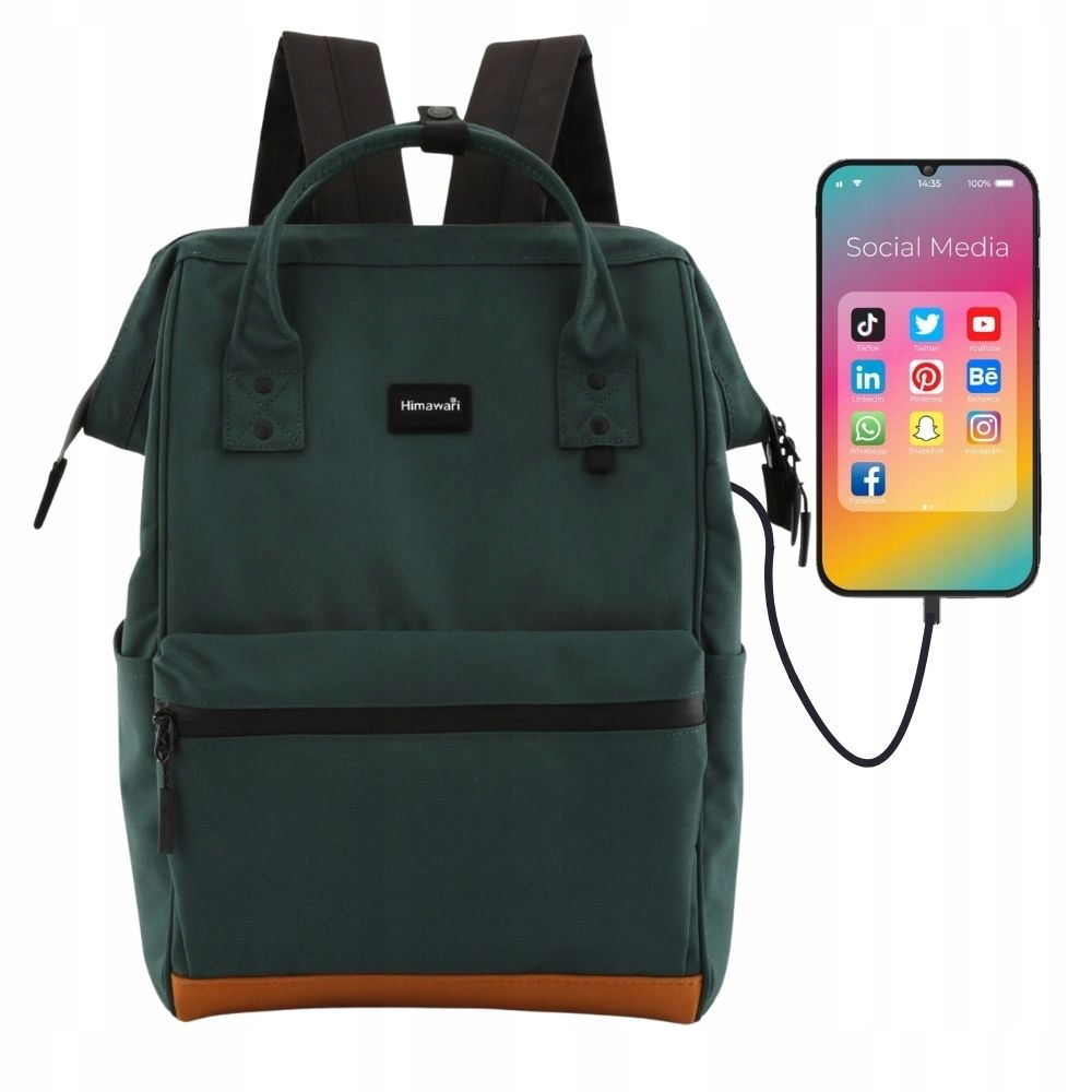 Batoh Himawari do školy pro ženy, studia, prostorný Usb port pojme A4