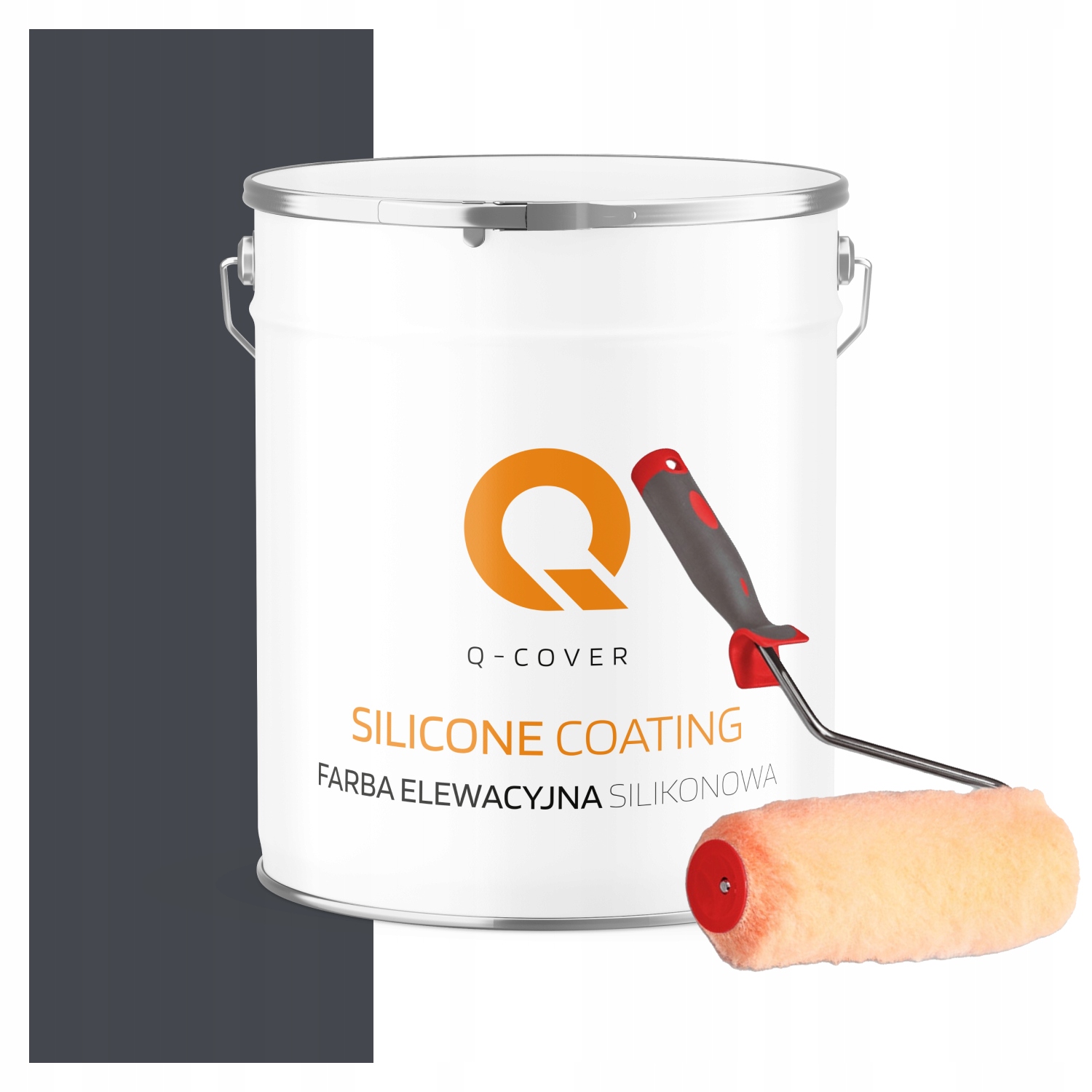 Vonkajšia fasádna farba na omietku 5L šedá oceľová Uv valček