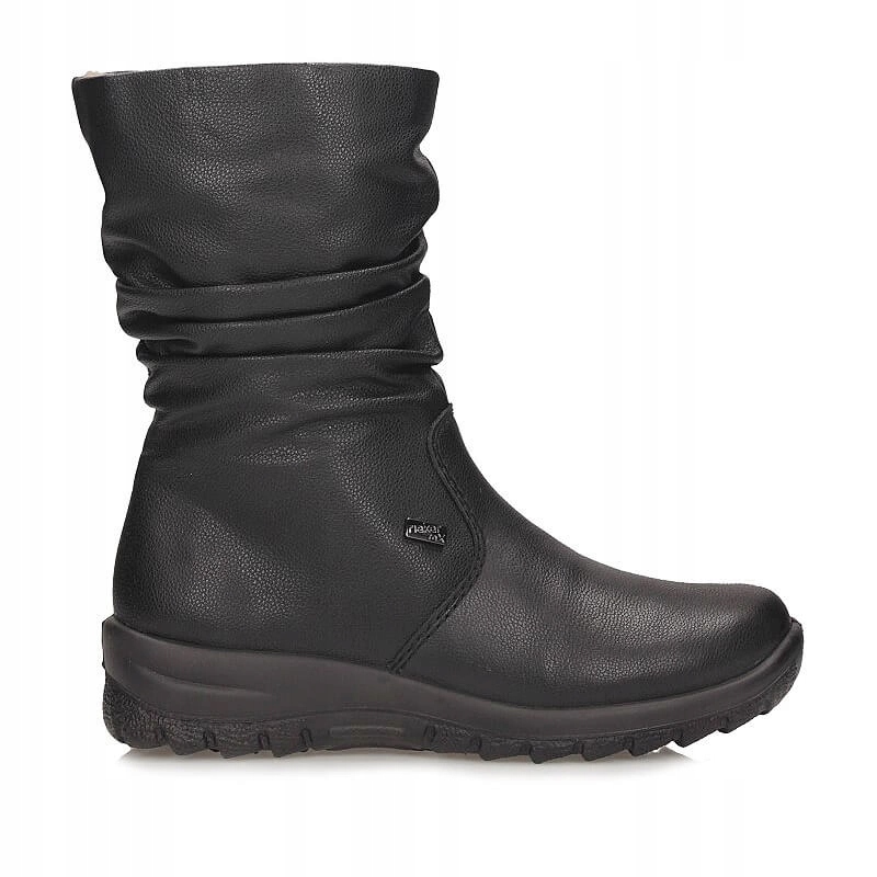 Černé ležérní dámské kotníkové boty na zip Rieker Z7171-02