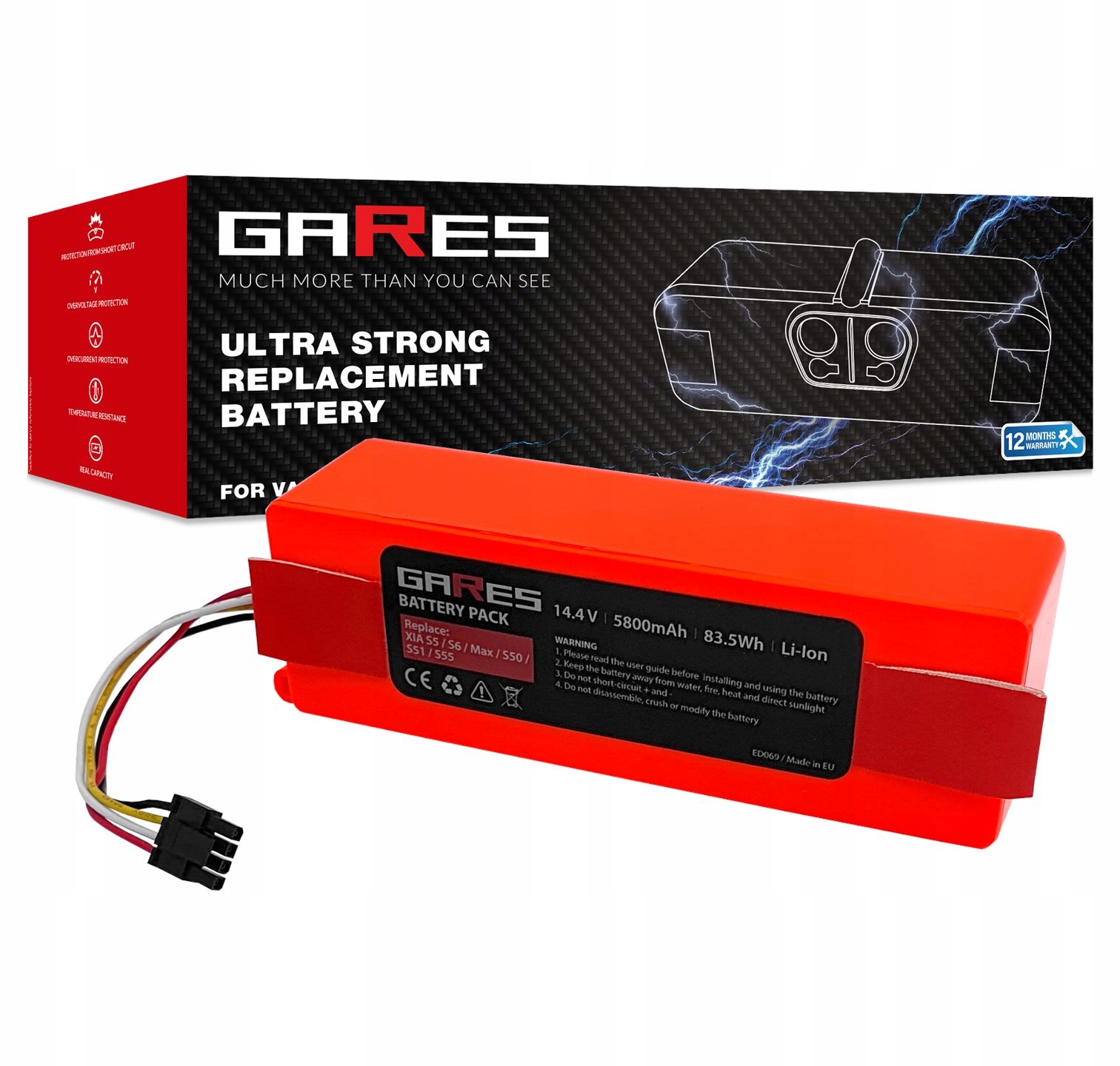 Baterie pro Xiaomi Roborock S50 S51 S55 14,4V 5,8Ah