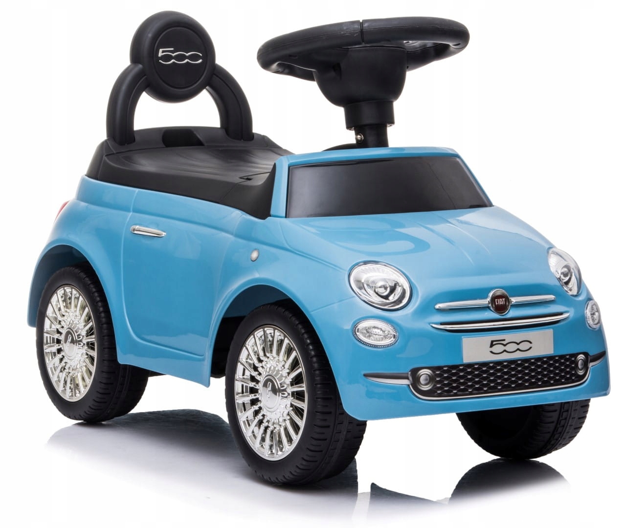 Jeździk na roczek Fiat 500 pchacz dla chłopca chodzik oparcie schowek