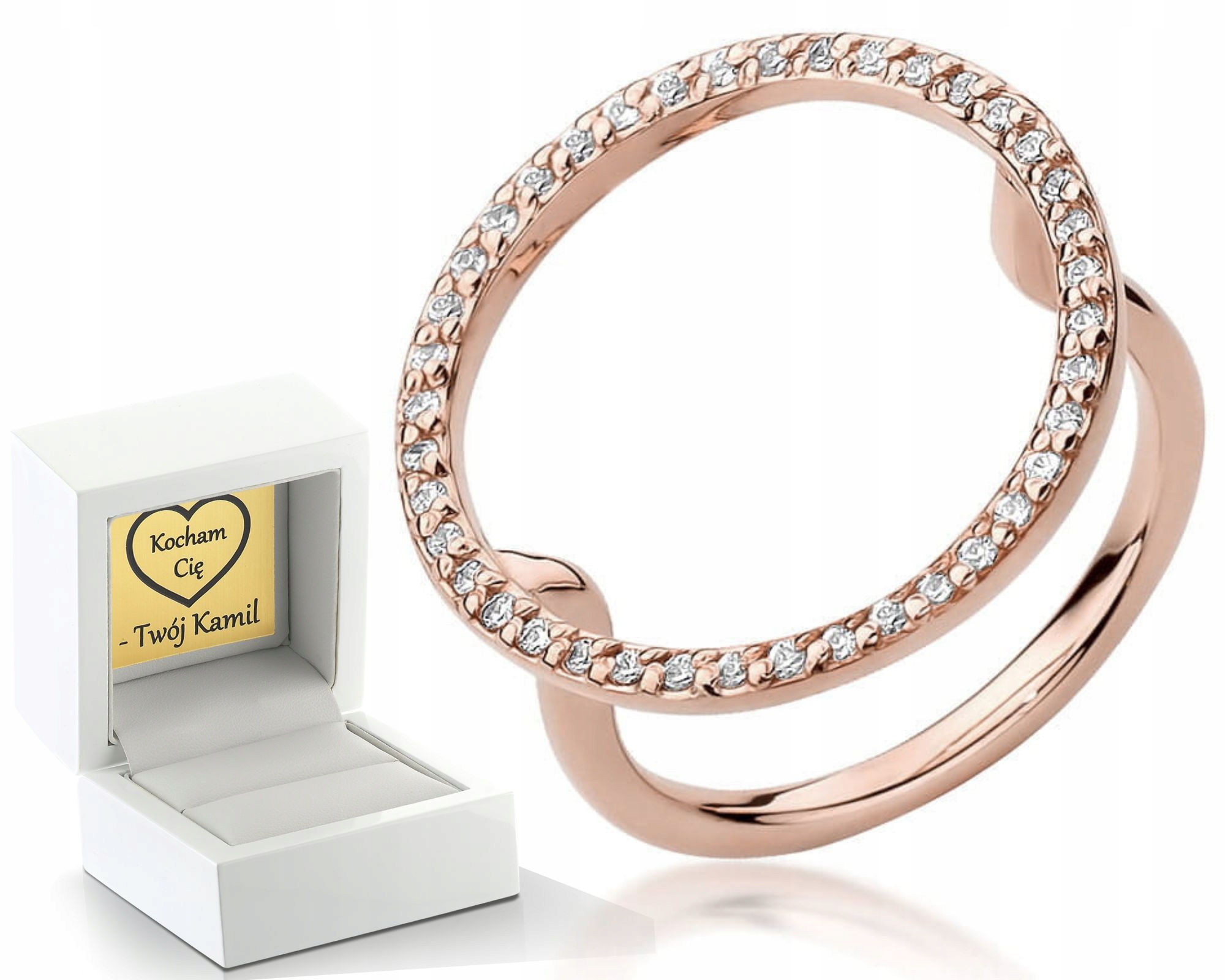 Růžové Zlato Prstýnek S Brilianty 585 Zásnubní Diamanty Pro Ženu