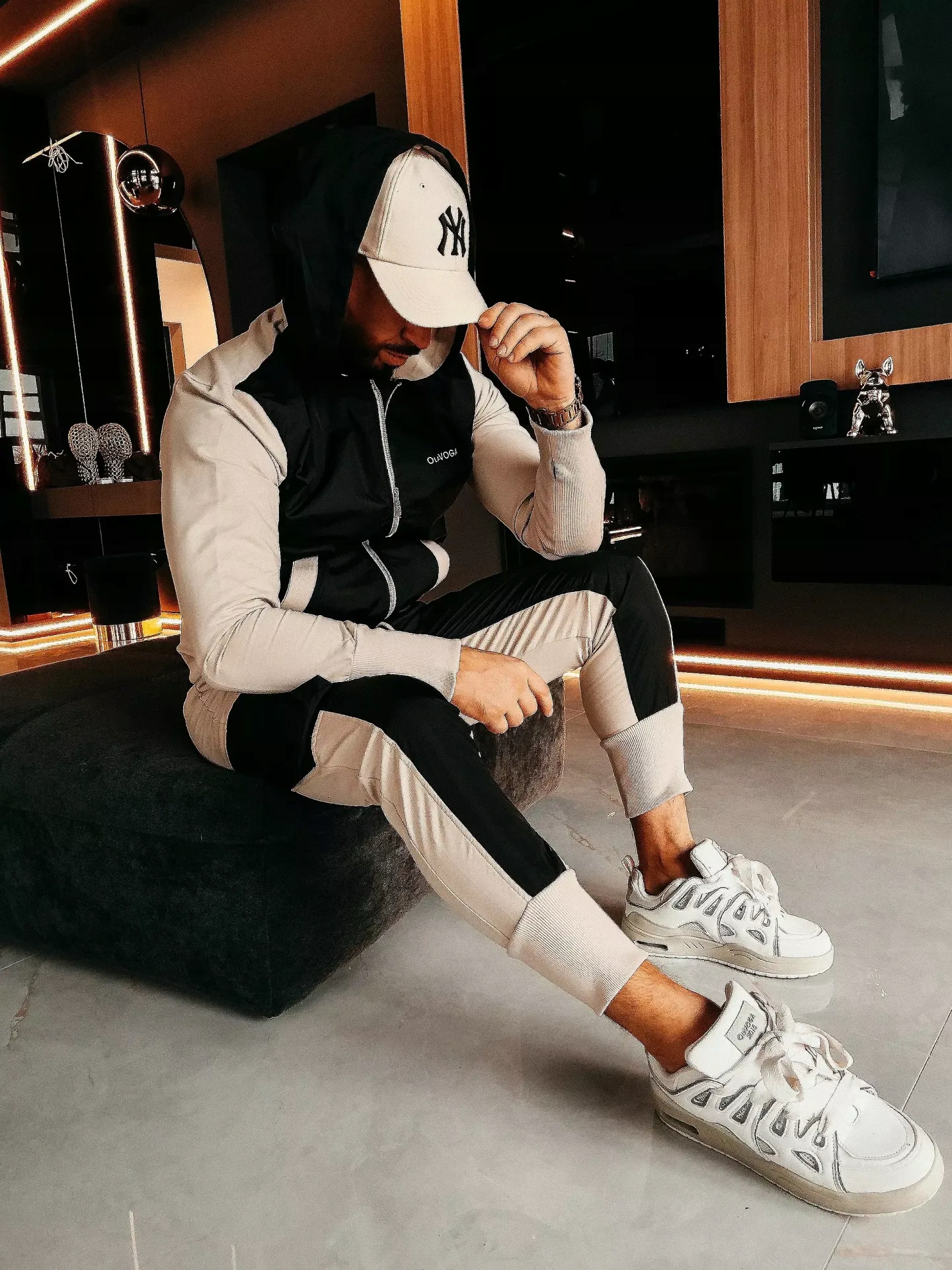 Pánská tepláková souprava cargo Olavoga Men Rally černá Velikost: L