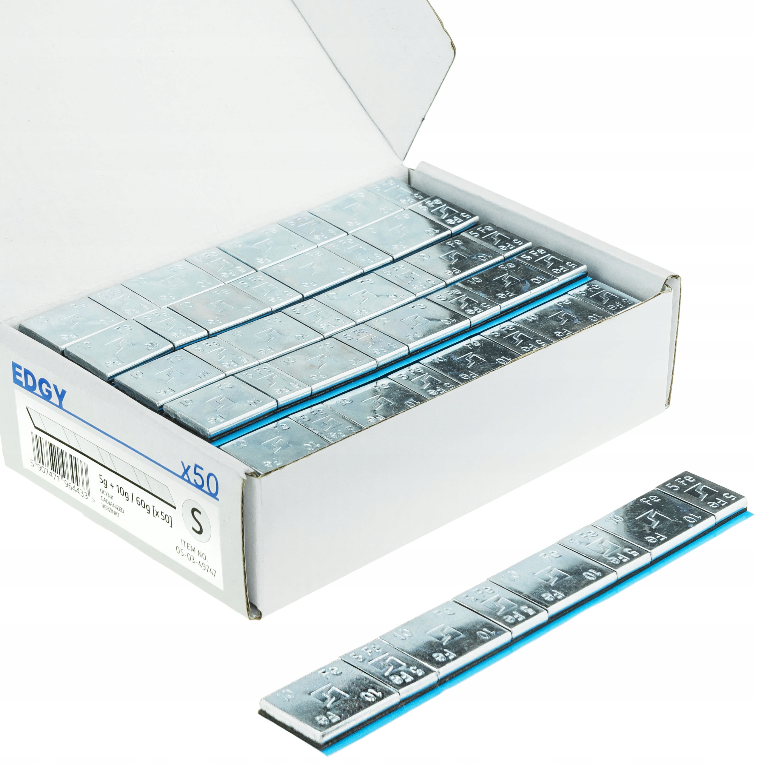 CIĘŻARKI KLEJONE DO KÓŁ ALU OCYNKOWANE 5/10G STIX 50SZT PASKÓW EDGY SLIM Marka Stix