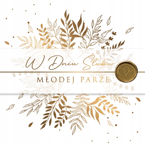 

Na ślub kartka z życzeniami pięknie zdobiona Lux67