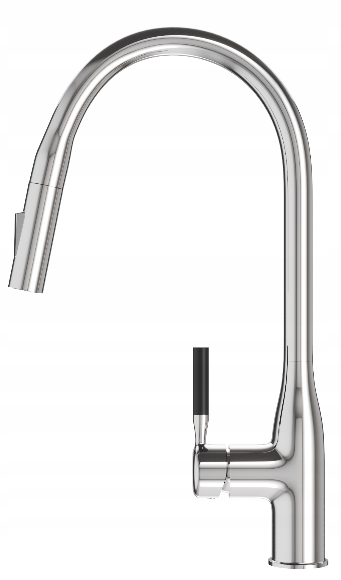 Kuchynská Batéria Strieborná Výsuvná Výtoková Kohútiková Dvojfunkčná Chrómová Fossa