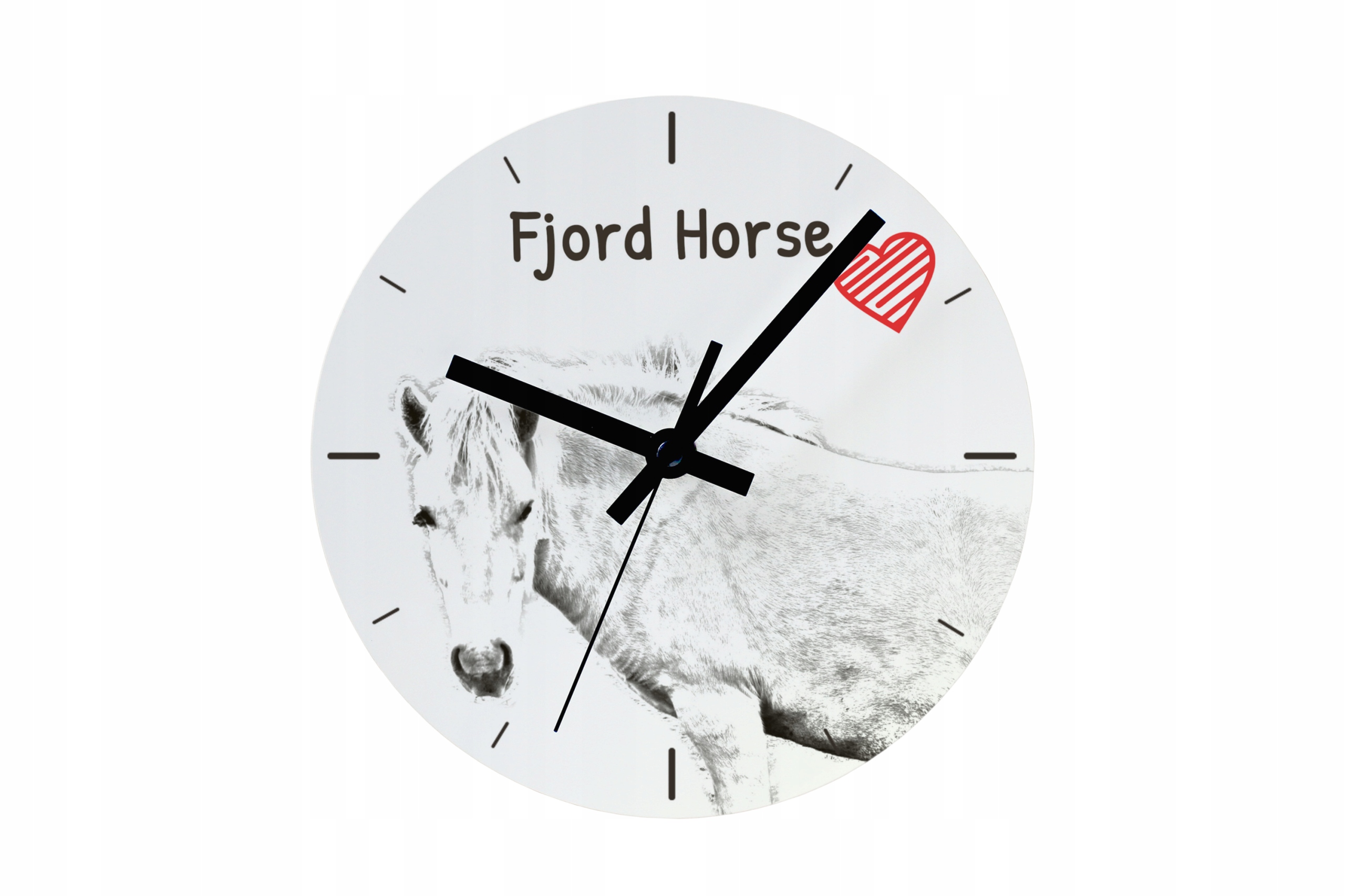Fjordský kůň, hodiny s koněm, závěsné a stojící, personalizace fotografií