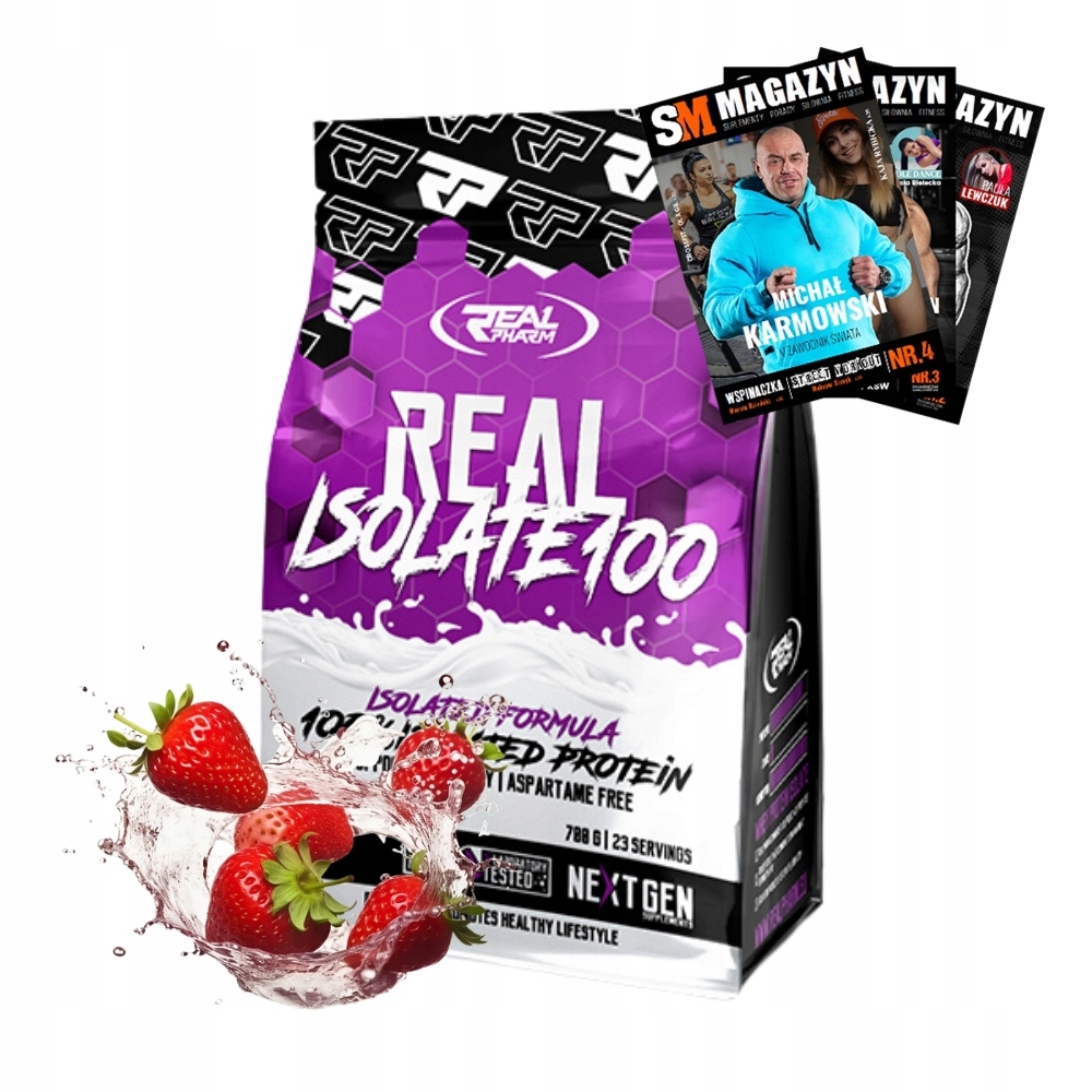 Real Pharm Isolate 100 700 g Bílkoviny Vytrvalost Svalová Hmota Síla