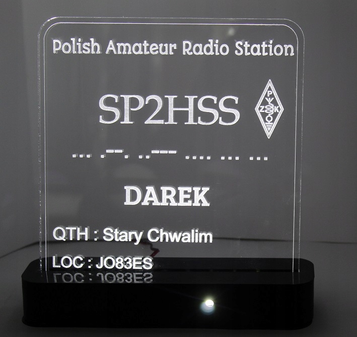 Znak krótkofalarski podświtelany RGB do twojego stacji radioamatorskiej