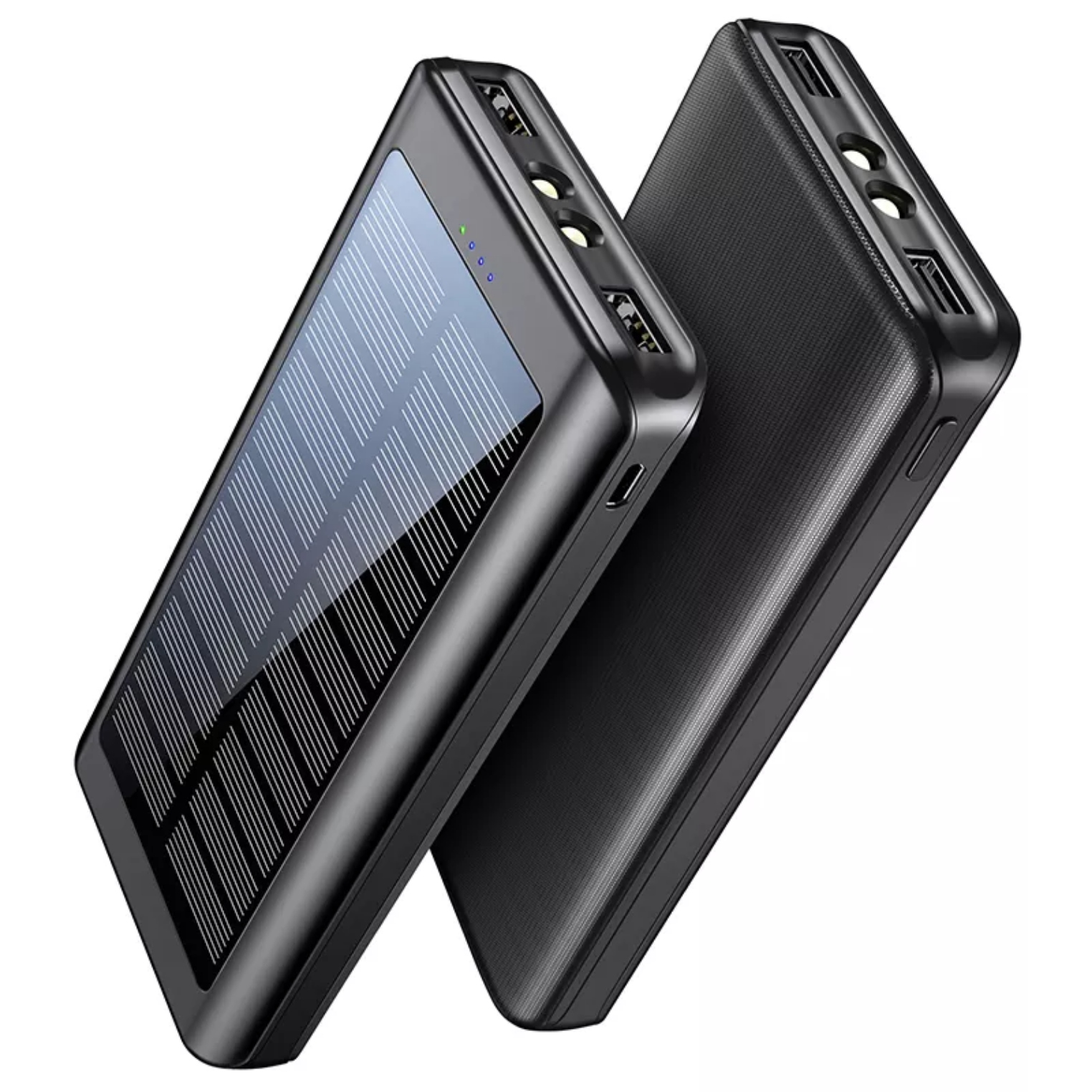 

Powerbank solarny 30000mAh czarny 2xUSB latarka
