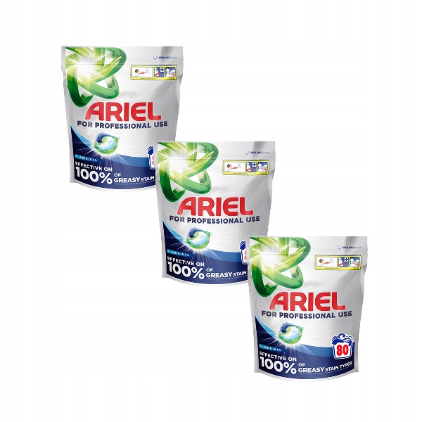Ariel Professional Pgp Kapsułki All-in-one Aio do prania białęgo 3x80 sztuk