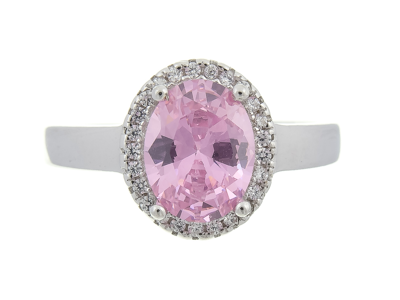 Stříbrný Prstýnek Rhodiovaný Vel. 22 Markýza