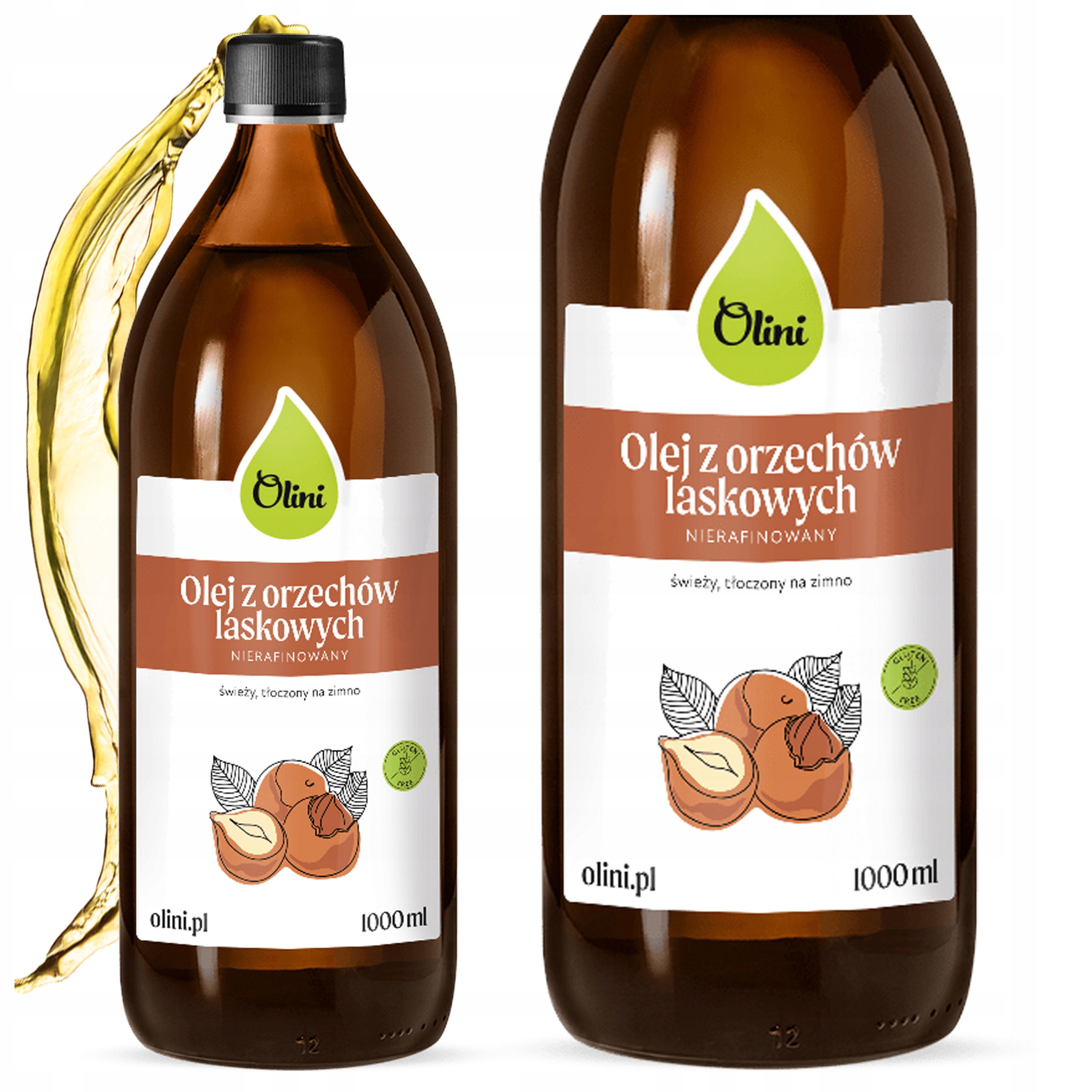 Levně Olej z lískových ořechů 1 l Olini nerafinovaný